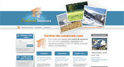 Desktop Screenshot of centre-de-vacances.com